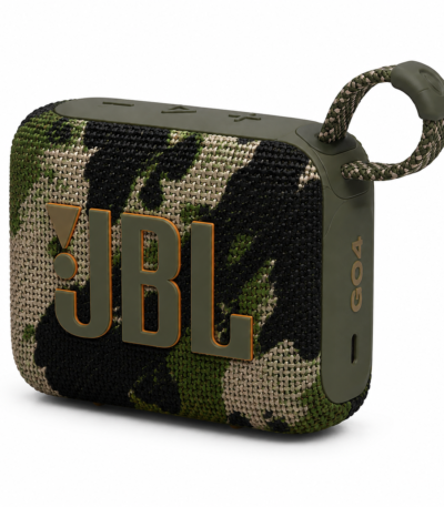רמקול נייד JBL Go 4 Squad בעיצוב שטח על רקע לבן