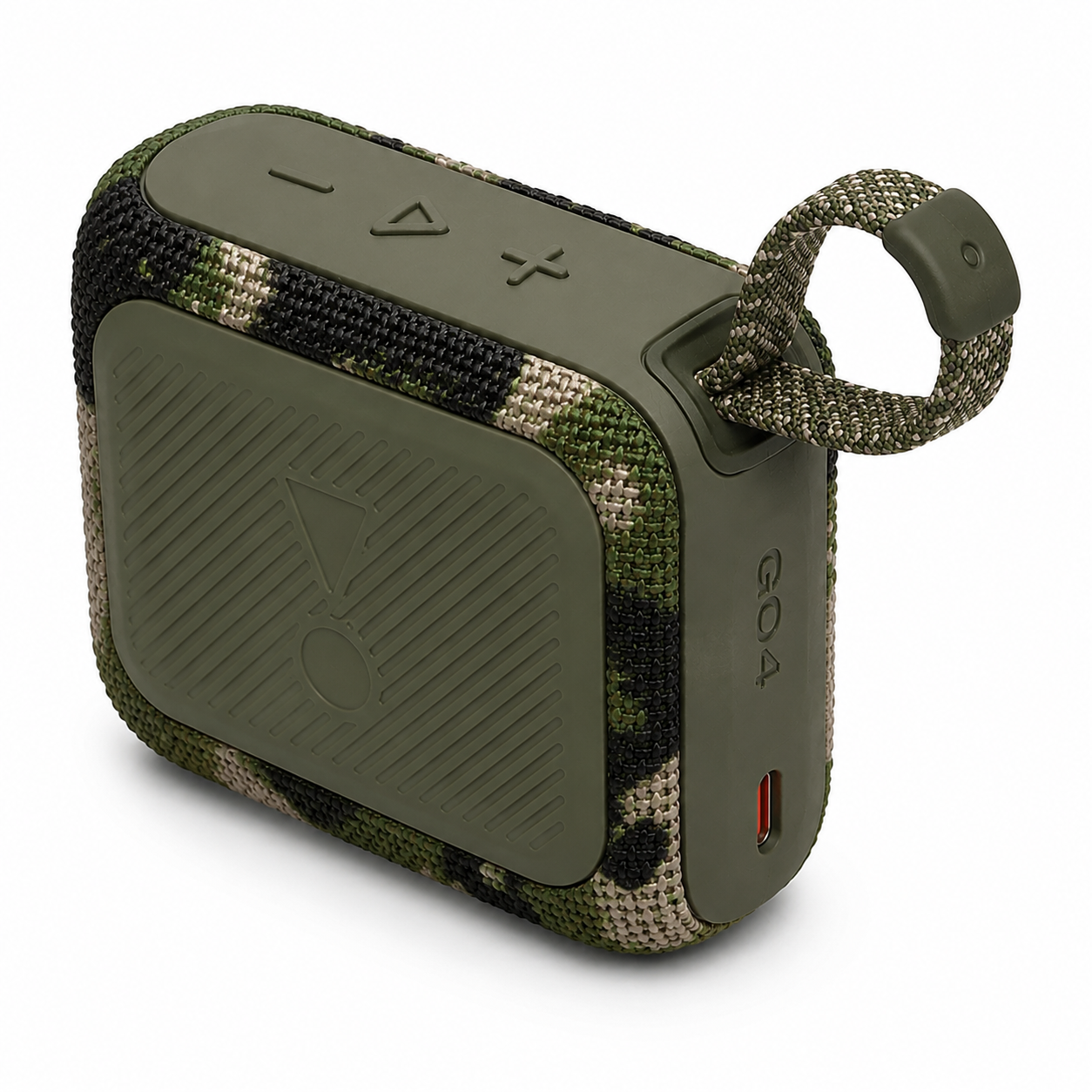 רמקול JBL Go 4 Squad עם לולאת נשיאה ומרקם בד