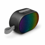 רמקול Soundcore Pyro Mini קומפקטי מזווית צד על רקע לבן