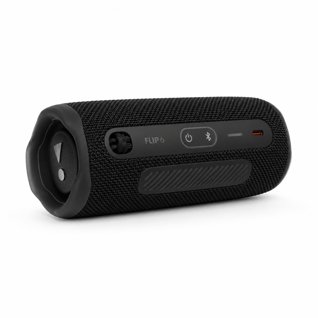 רמקול נייד JBL Flip 6 בעיצוב גלילי קומפקטי מזווית צד