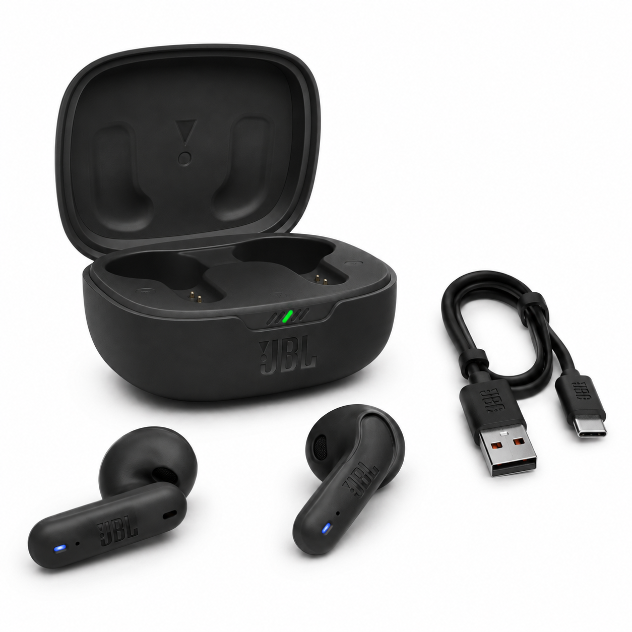 JBL Wave Flex 2 עם נרתיק טעינה וכבל USB-C
