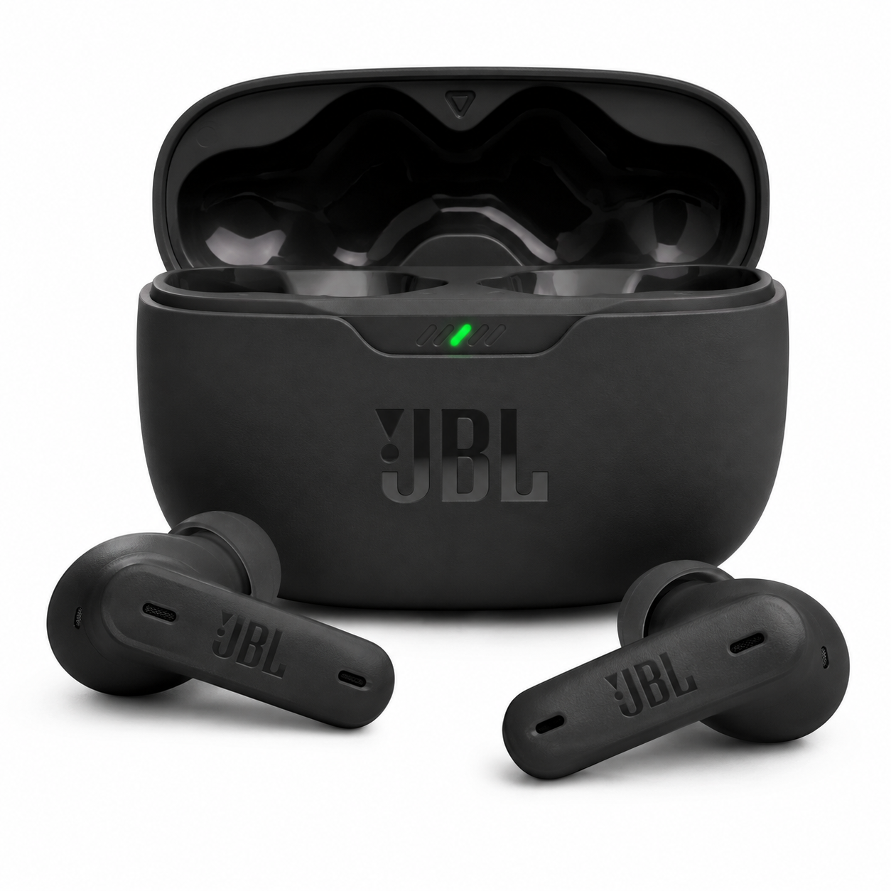 אוזניות אלחוטיות JBL Wave Beam עם נרתיק טעינה פתוח