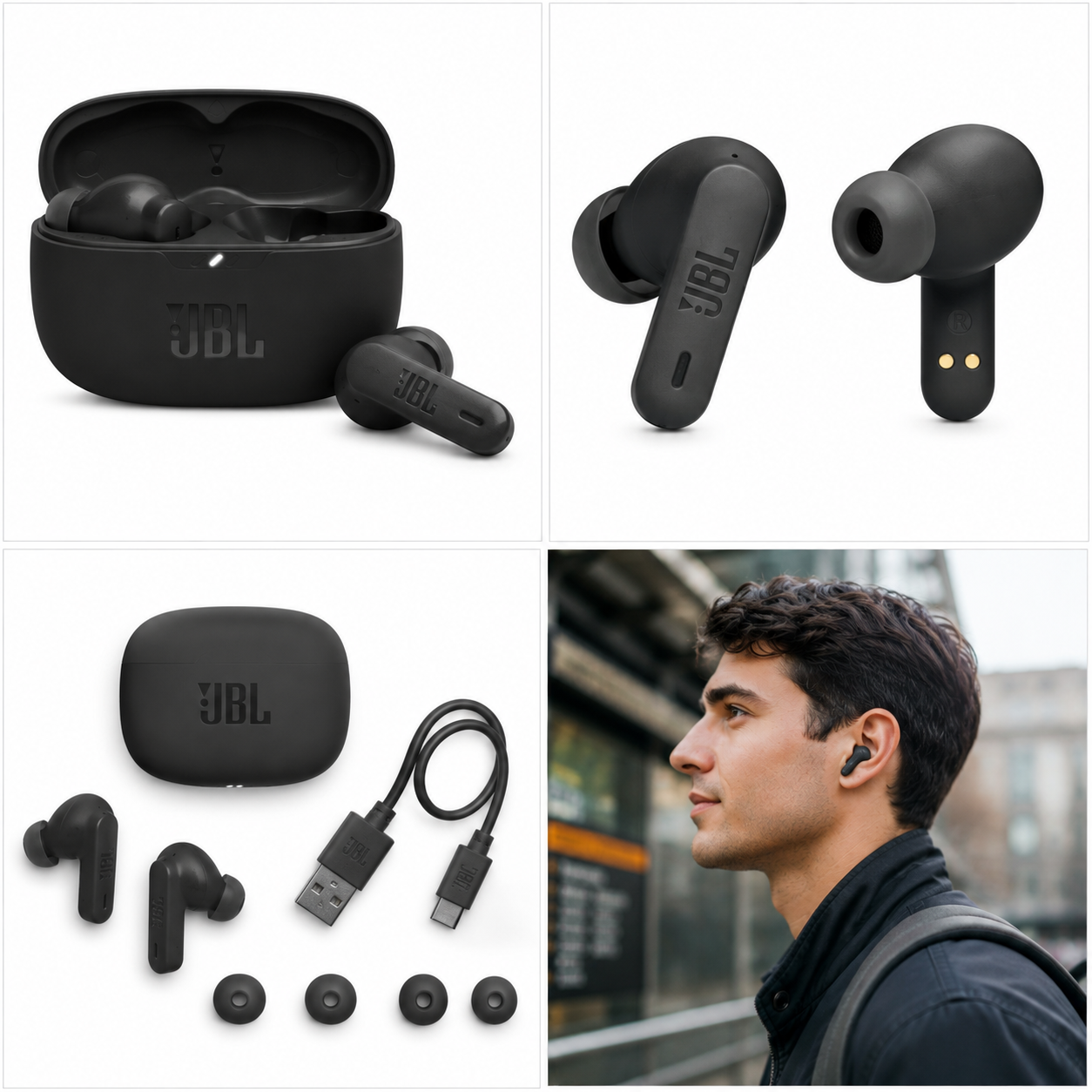 שימוש יומיומי באוזניות אלחוטיות JBL Wave Beam מחוץ לבית