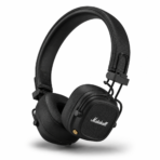 אוזניות Marshall Major IV אלחוטיות שחורות על רקע לבן