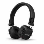 אוזניות Marshall Major V אלחוטיות שחורות על רקע לבן