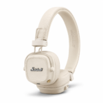 אוזניות Marshall Major V אלחוטיות עם 100+ שעות סוללה- קרם