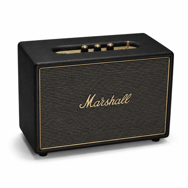 רמקול Marshall Woburn אלחוטי בעיצוב קלאסי על רקע לבן