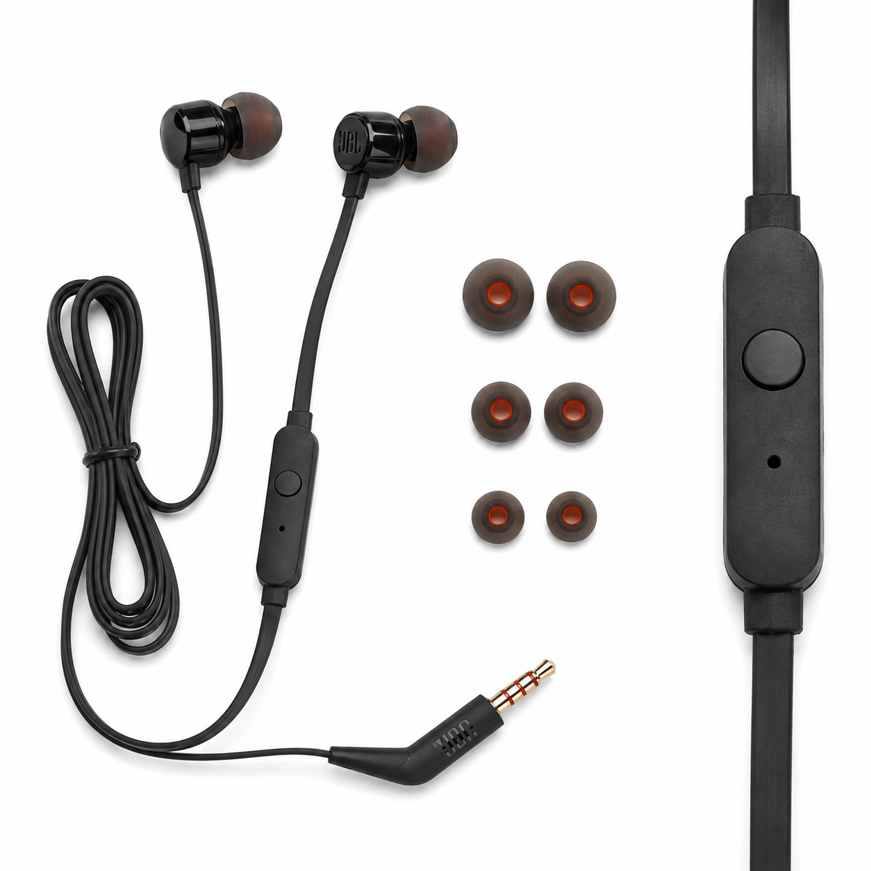 שלט ומיקרופון מובנה בכבל של אוזניות JBL Tune 110