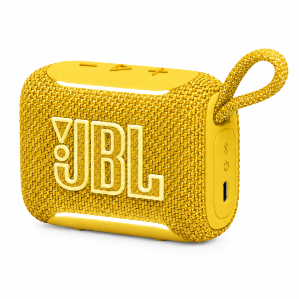 רמקול נייד JBL Go 5 עם Bluetooth, תאורה ועמידות - צהוב
