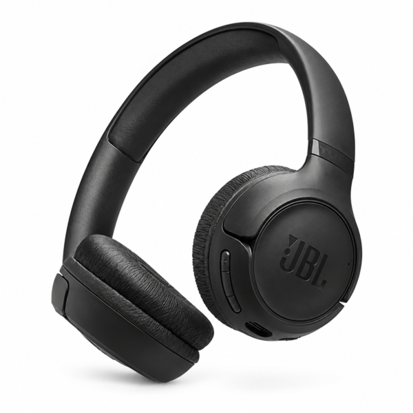 אוזניות JBL Tune 530BT אלחוטיות עם Pure Bass על רקע לבן